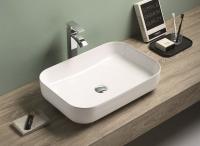 Раковина керамическая накладная AM-78565, цвет белый, 605х400х140