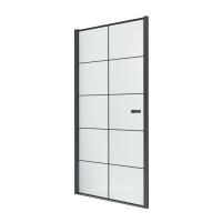 Дверь в нишу NEW TRENDY NEW SOLEO BLACK одинарная 100x195 D-0278A (черный)