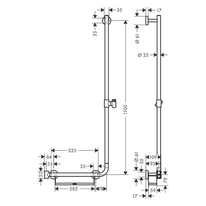 HG Unica Comfort штанга для душа 1100mm с регулиремым держателем душа, + полочка , цвет: белый/хром HG Unica Comfort штанга для душа 1100mm с регулиремым держателем душа, + полочка , цвет: белый/хром