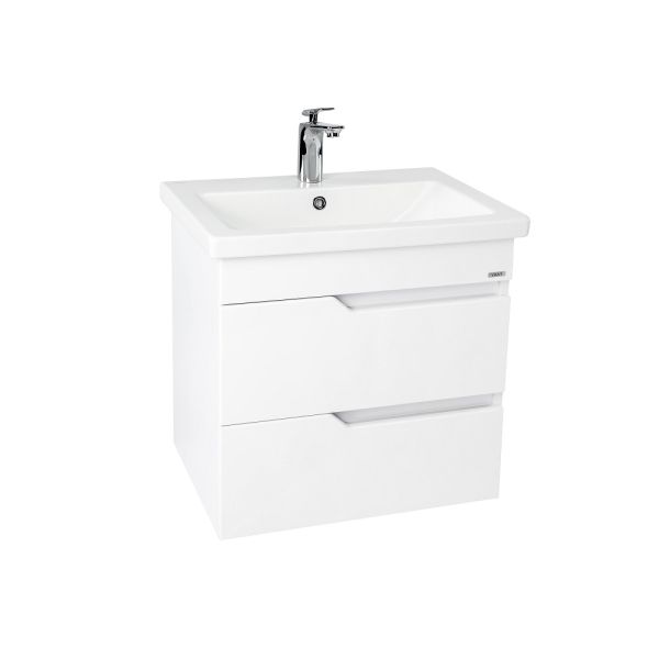 Тумба VIANT "Куба" 2 ящика подвесная белая 430х560х560 под раковину .S-UM-COM60/1-w (COMO 60) (VKUB60CO-T2YP)