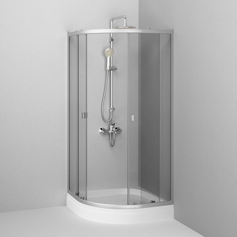 Душевой уголок AM.PM X-Joy Twin Slide 90x90 W88G-205-090MT без поддона профиль матовый Хром стекло прозрачное, артикул W88G-205-090MT