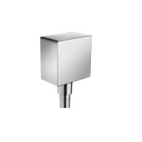Шланговое подсоединение, Hansgrohe, FixFit, Square, стандарт подвода воды-1/2", с клапаном обратного тока, внутренняя часть из пластика, цвет-хром Шланговое подсоединение, Hansgrohe, FixFit, Square, стандарт подвода воды-1/2", с клапаном обратного тока, внутренняя часть из пластика, цвет-хром