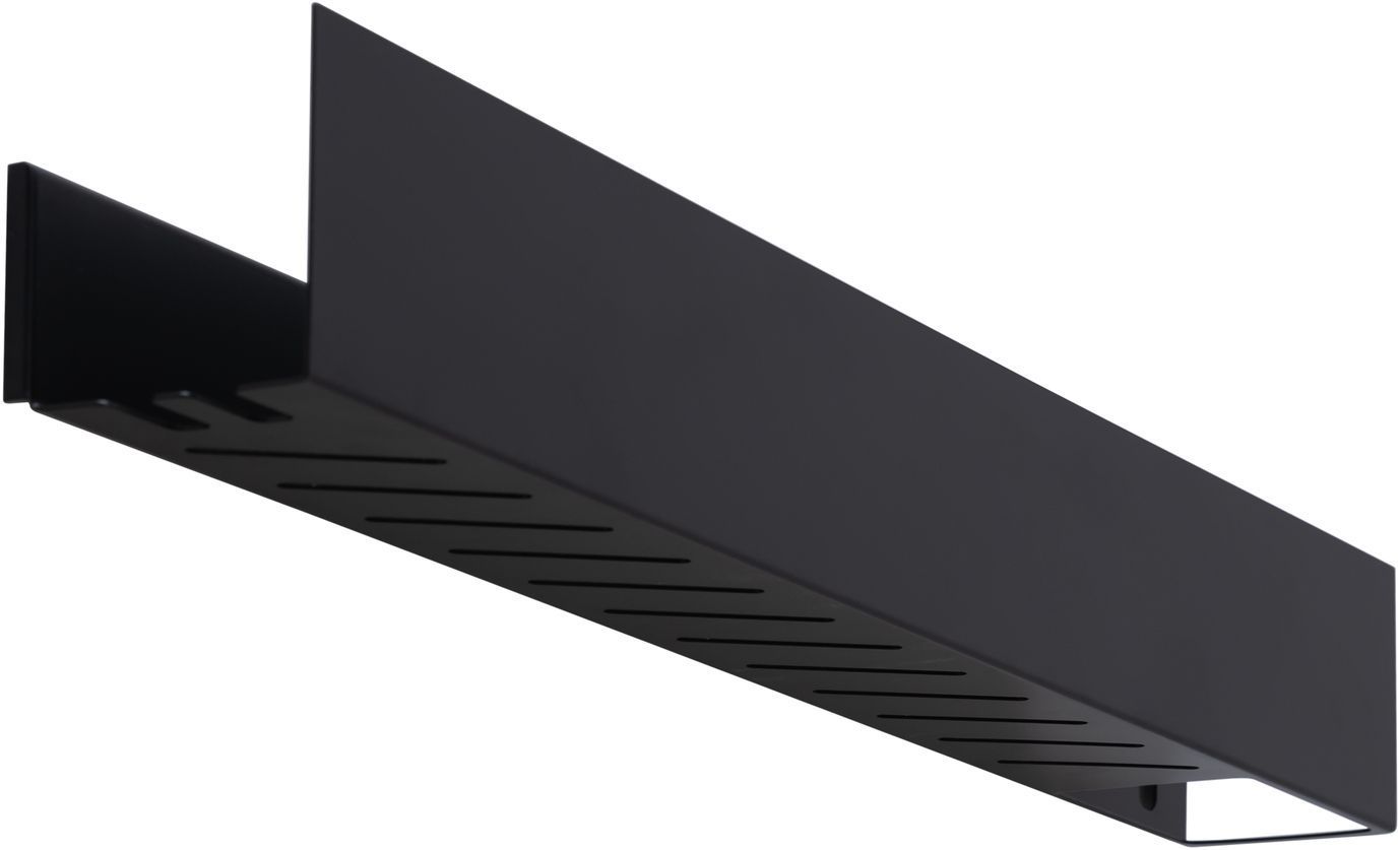 Полка Aquanet Магнум Н 90x12 черная матовая, с крючками Полка Aquanet Магнум Н 90x12 черная матовая, с крючками
