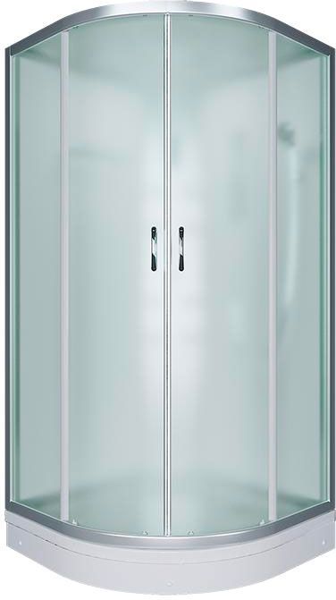 Душевая кабина Erlit Comfort ER4510P 100x100 с гидромассажем. задняя стенка Белая стекло матовое