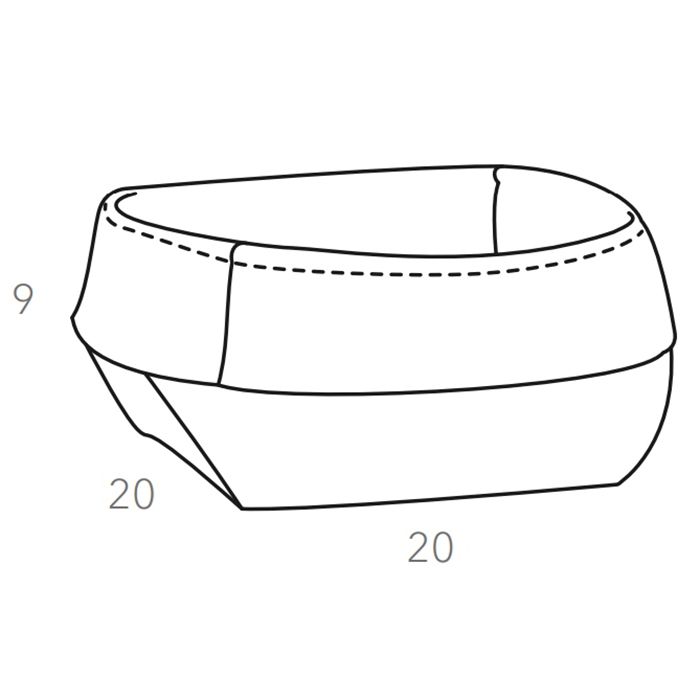 ADJ Корзина для хлеба, 20x20xH9 см., цвет: оливковый/горчичный
