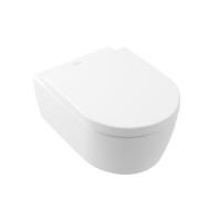 Унитаз, Villeroy&Boch, Avento, безободковый (с открытым смывным краем), тип установки-подвесной, ширина, мм-370, глубина, мм-530, высота, мм-310, форма чаши-овальная, выпуск-горизонтальный, материал-керамика, сиденье-в комплекте, цвет-альпийский белый, с  Унитаз, Villeroy&Boch, Avento, безободковый (с открытым смывным краем), тип установки-подвесной, ширина, мм-370, глубина, мм-530, высота, мм-310, форма чаши-овальная, выпуск-горизонтальный, материал-керамика, сиденье-в комплекте, цвет-альпийский белый, с