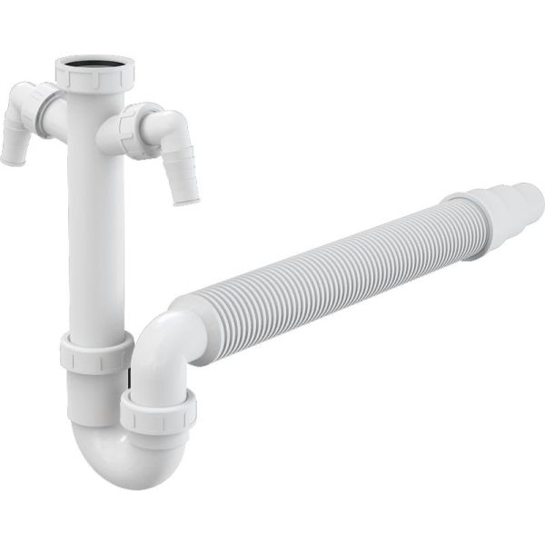 Сифон для кухонной мойки Alcaplast A84-DN50/40 Белый