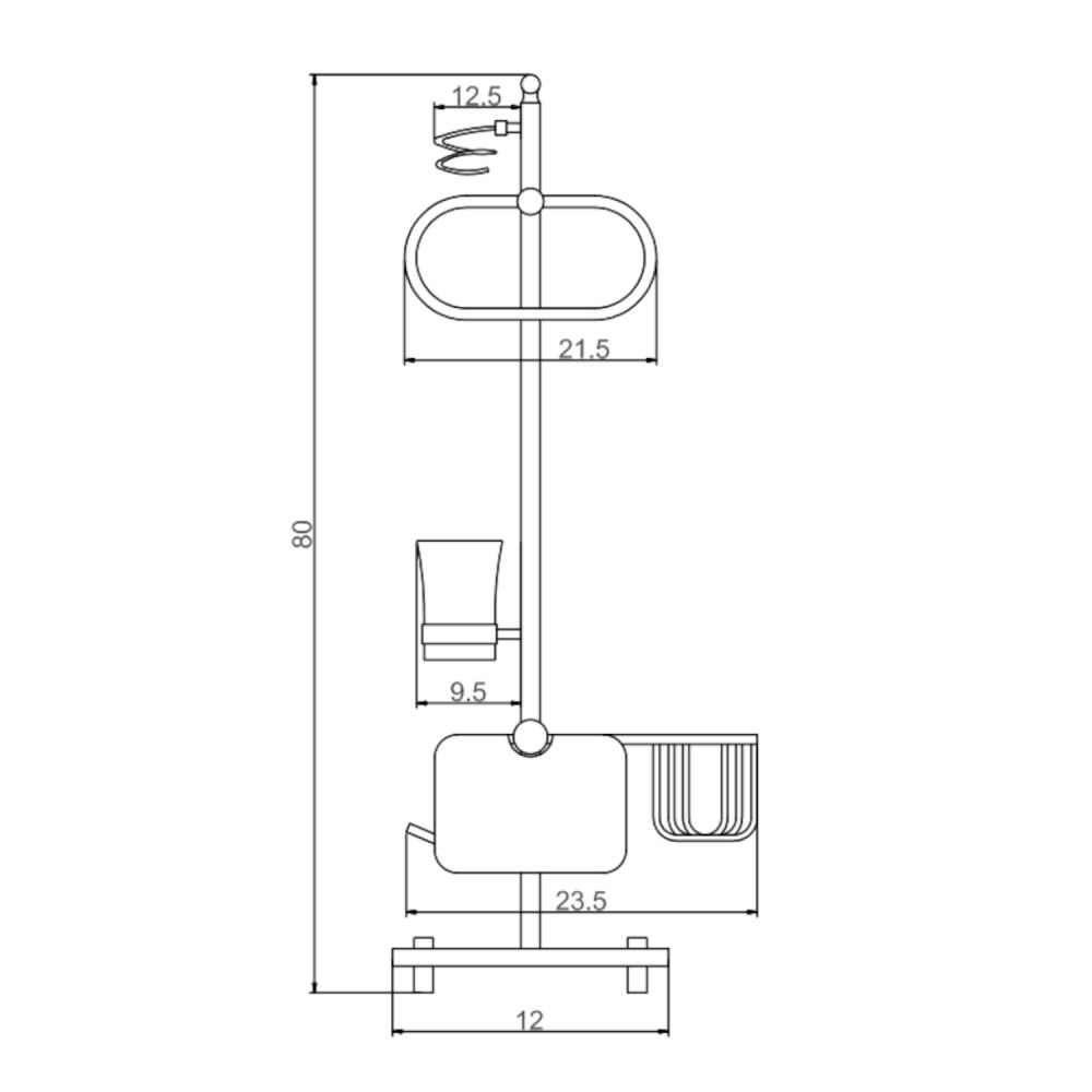 Напольная стойка Savol S-00B03, хром