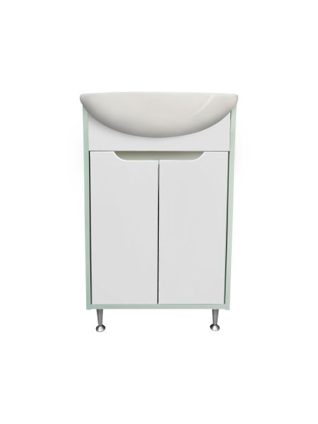 Тумба Runo Эконова 50 бирюзово-белая под умывальник 00000000152 (Уют 50) (00-00004656)