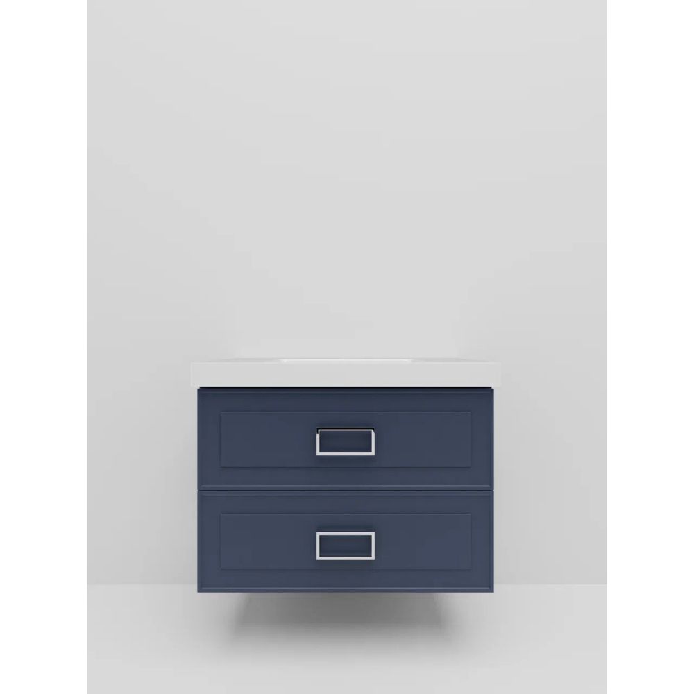 Тумба под раковину подвесная La Fenice Cubo TWIN FNC-01-CUB-BG-80-2, синяя, артикул FNC-01-CUB-BG-80-2