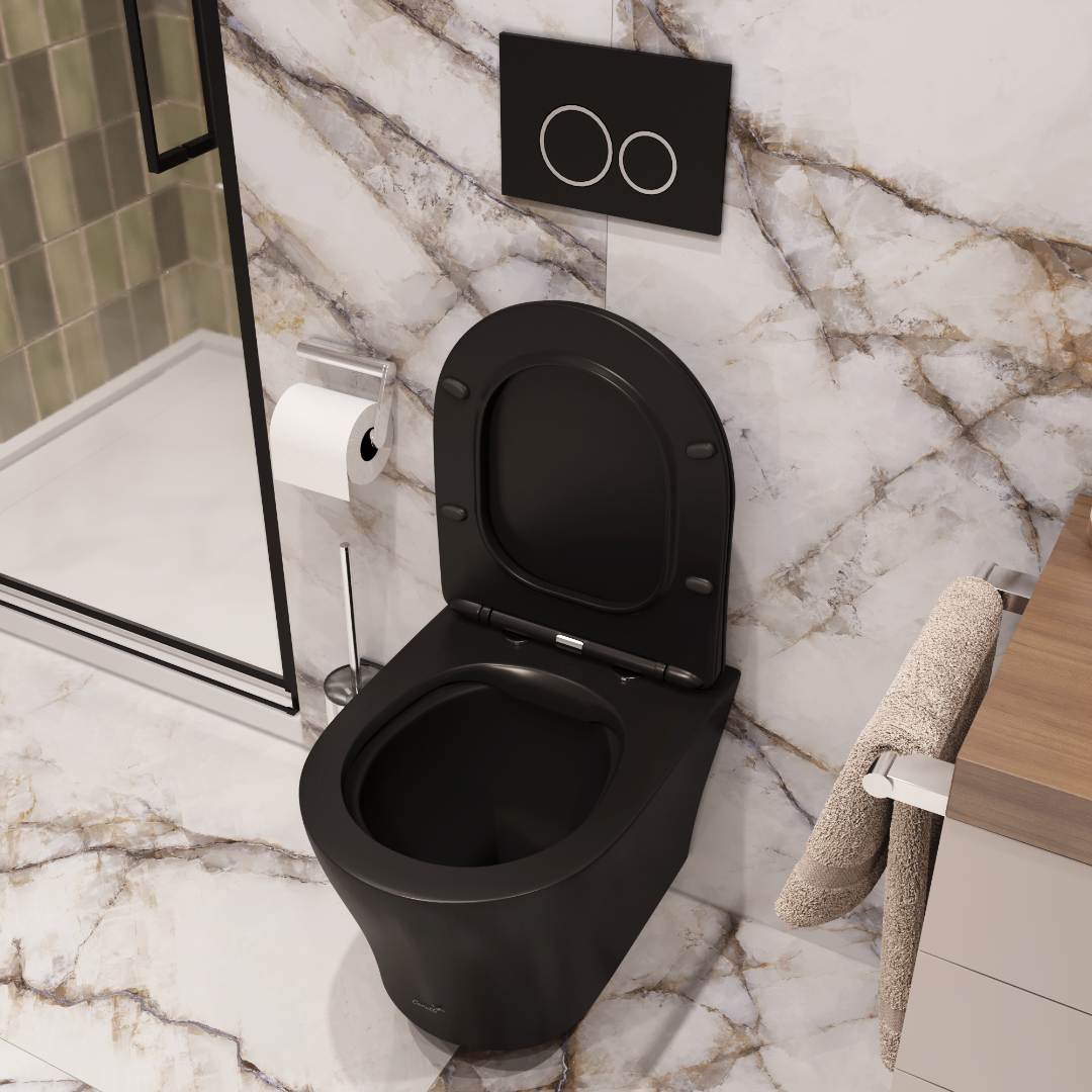 Унитаз ADIGE Aria MB подвесной, матовый черный Cerutti SPA CT9246 Унитаз ADIGE Aria MB подвесной, матовый черный Cerutti SPA CT9246