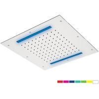 Daniel, потолочная лейка для душа с 7 цветной светодиодной подсветкой, диаметр 430 мм, цвет хром