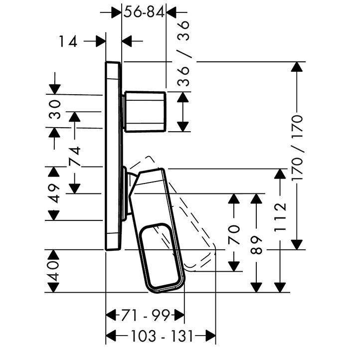 AX Urquiola Встраиваемый смеситель для ванны однорычажный (внешняя часть), цвет: хром AX Urquiola Встраиваемый смеситель для ванны однорычажный (внешняя часть), цвет: хром