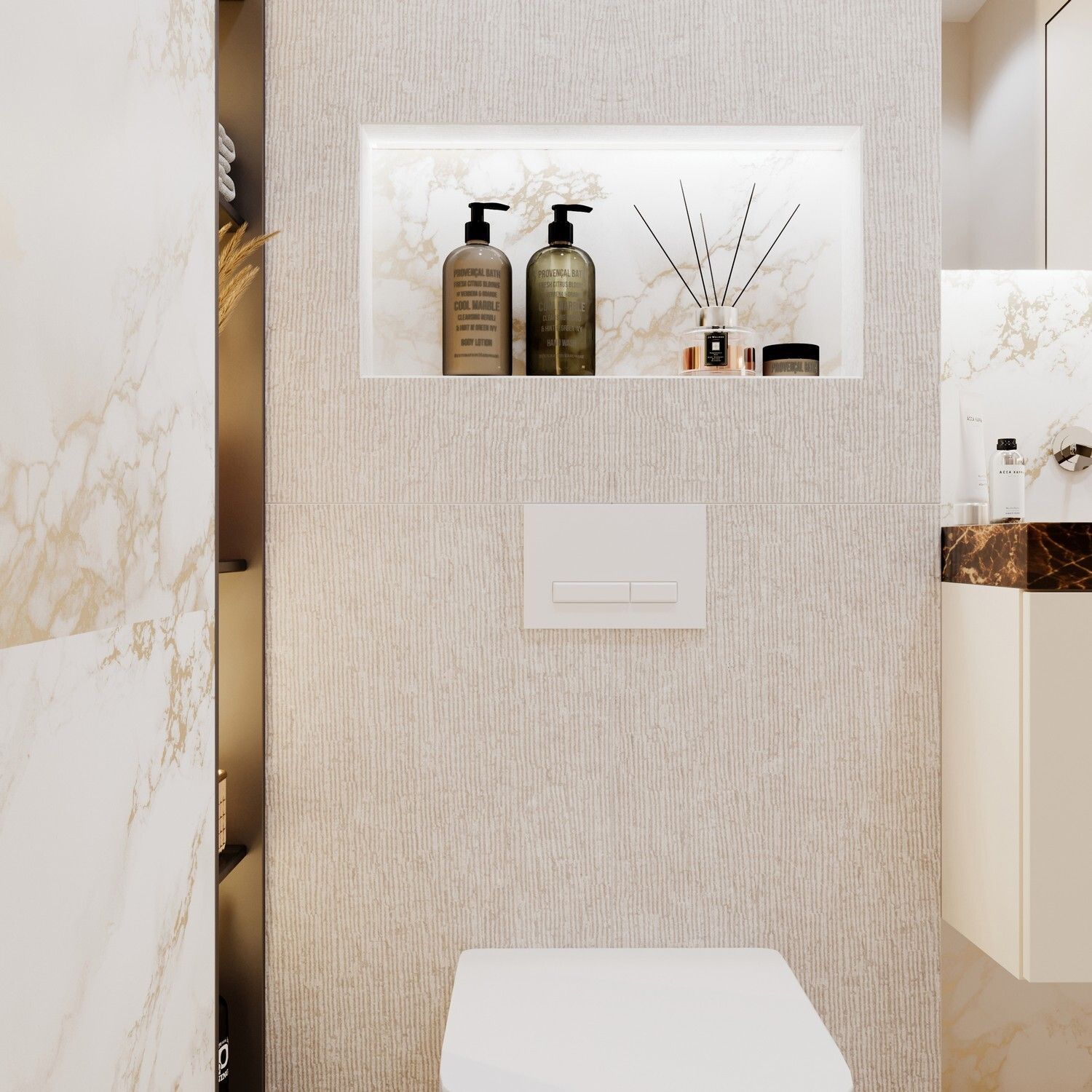 Комплект 5 в 1 инсталляции для подвесного унитаза Lavinia Boho Relfix 77010030