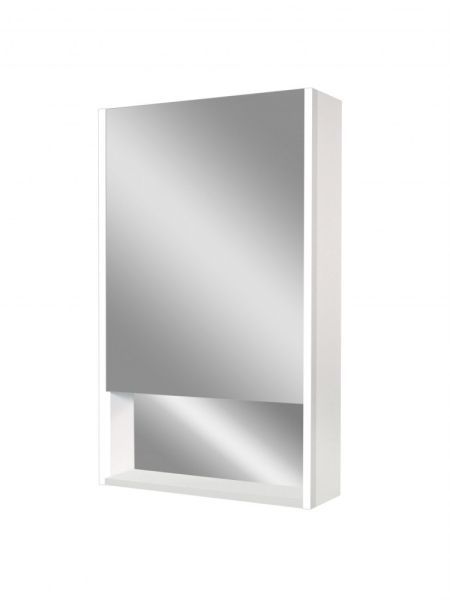 Зеркало-шкаф с подсветкой и полкой ART&MAX Foggia AM-Fog-500-800-1D-L-DS-F-White