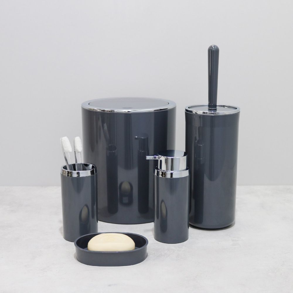 Ершик FIXSEN ROUND GRAY FX-453-5, серый, артикул FX-453-5