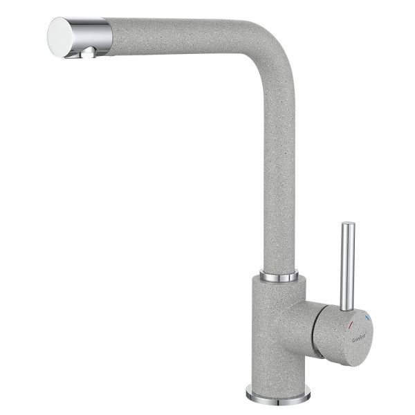 Смеситель для кухни GranFest 3651, серый