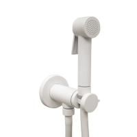 BOSSINI PALOMA Гигиенический душ с прогрессивным смесителем, лейка пластиковая, шланг Cromolux, цвет белый матовый BOSSINI PALOMA Гигиенический душ с прогрессивным смесителем, лейка пластиковая, шланг Cromolux, цвет белый матовый