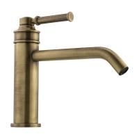 ERMITAGE MINI Смеситель для раковины моноком. излив 18см, ручка сверху латунь, бронза