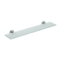 Полка X-ROUND стеклянная, 600x130 мм, с хромированными держателями, Sapho