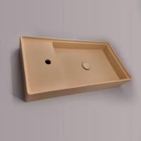 Artceram SCALINO Раковина накладная,75х38хh11,5см, 1 отв под смеситель, без перелива, цвет: giallo zinco