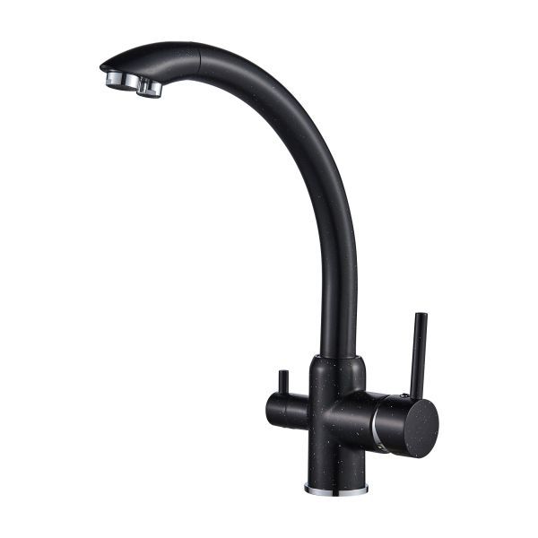 Смеситель для кухни с подключением фильтра для воды D-Lin D159315-5A, черный