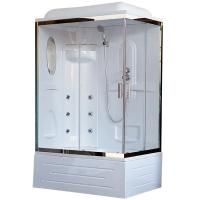 Душевая кабина Royal Bath BP 100х80 RB8100BP2-T-CH-L с гидромассажем стекло прозрачное задняя стенка Белая Душевая кабина Royal Bath BP 100х80 RB8100BP2-T-CH-L с гидромассажем стекло прозрачное задняя стенка Белая