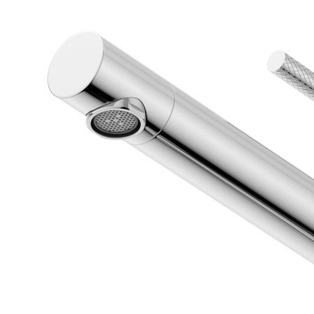 RELAX-LC2-GM-W0 Смеситель для накладной раковины однорычажный без донного клапана, оружейная сталь, артикул RELAX-LC2-GM-W0