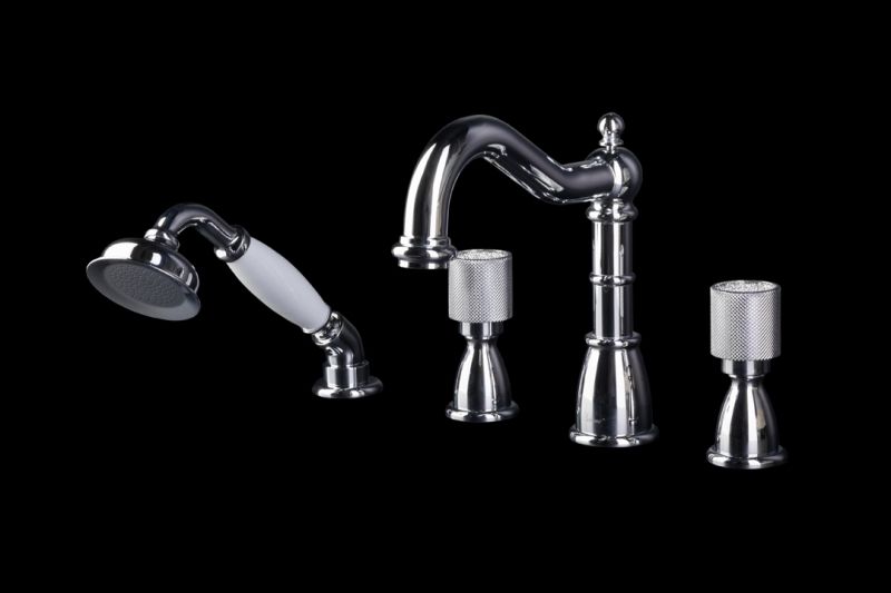 Смеситель на борт ванны Boheme Royal Cristal 396-RoyalCRST Хром