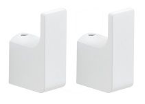 Gedy Pirenei, набор из 2-х крючков, цвет белый матовый