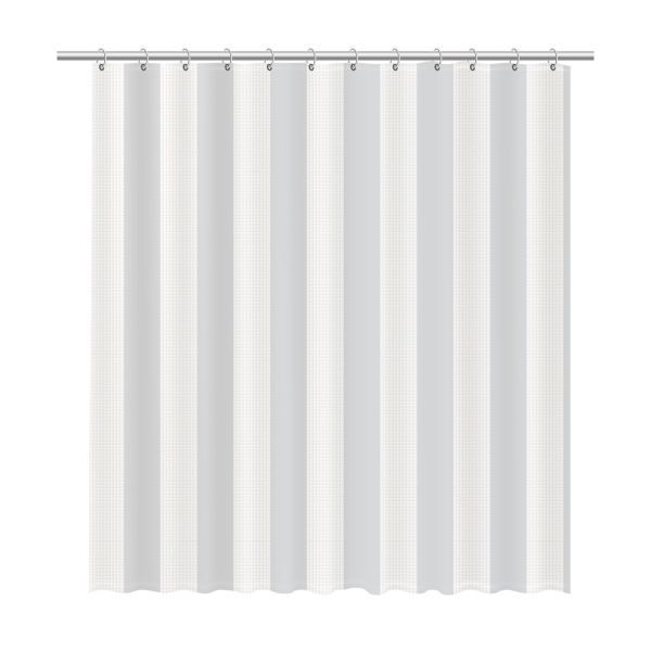 Штора для ванной комнаты FIXSEN VAFEL FX-5020K, белый/серый