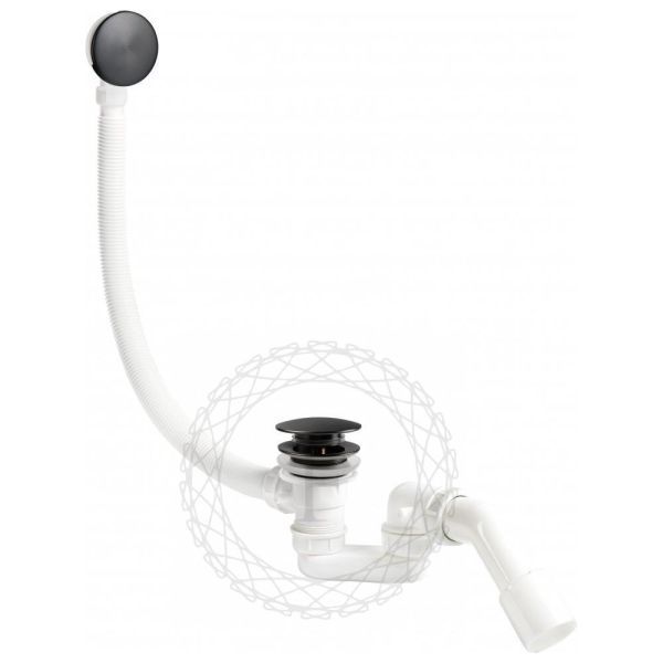 Слив-перелив (автомат, 90 см.) FILARETE FL90BG, графит