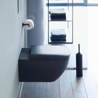 Duravit Happy D.2 Унитаз подвесной rimless 365x540мм, , вкл. крепление Durafix, с покрытием WG, цвет: антрацит матовый (ДЛИННЫЙ срок пр-ва)