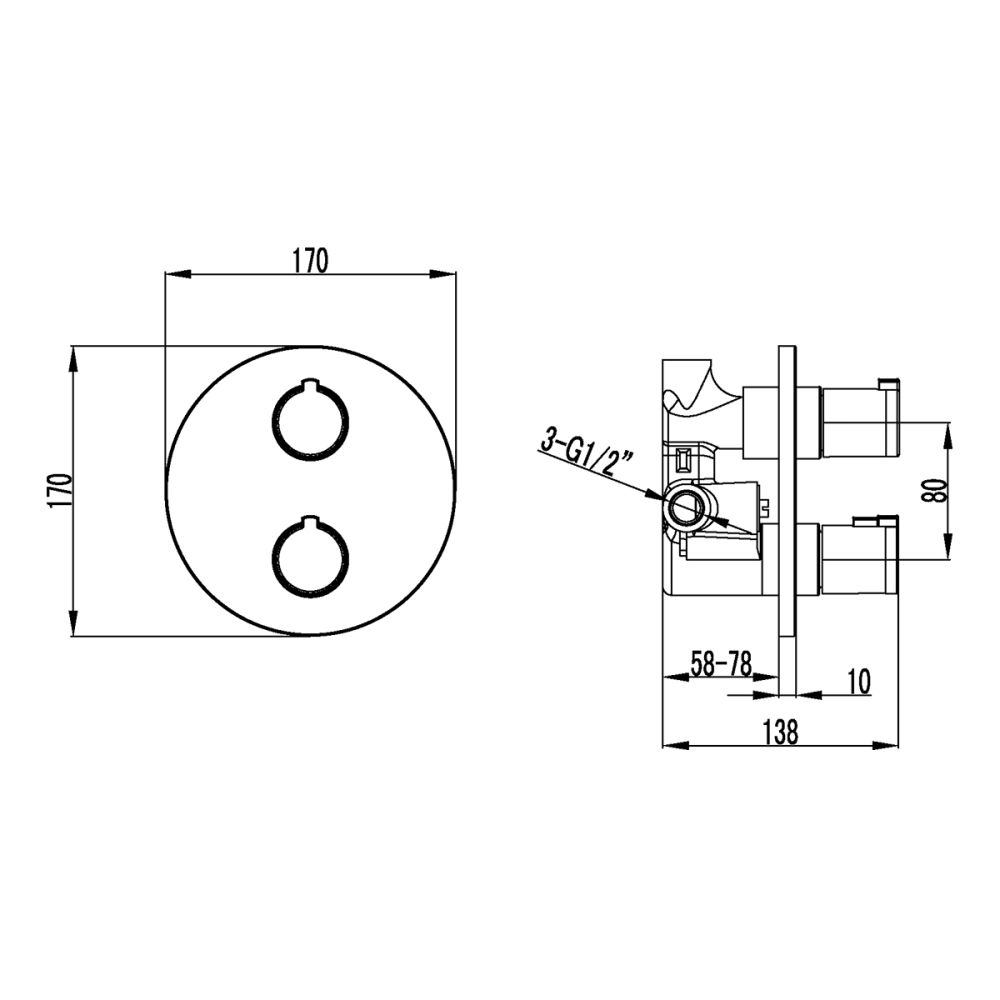 Смеситель Lemark Yeti для душа встраиваемый (LM7823C), артикул LM7823C
