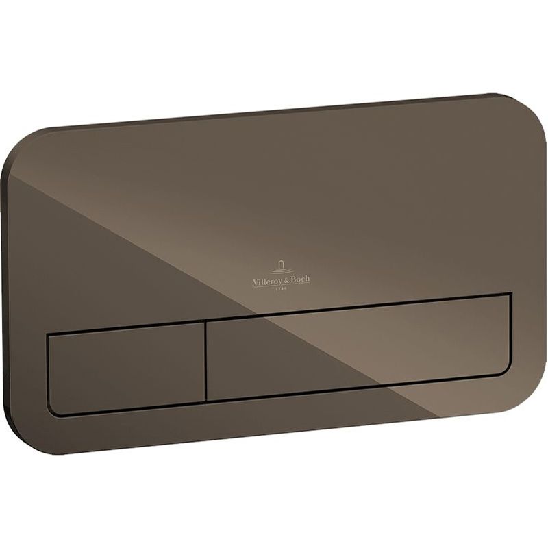 Клавиша смыва Villeroy&Boch ViConnect 922400 Серая глянцевая Клавиша смыва Villeroy&Boch ViConnect 922400 Серая глянцевая