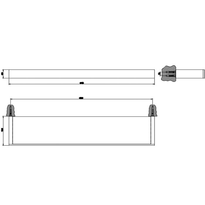 GESSI  INVERSO ACCESSORIES Настенная полка 60 см, цвет: Brass Brushed PVD