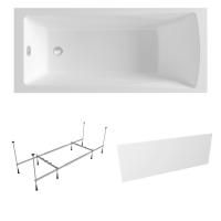 Комплект 3 в 1 Lavinia Boho One S2-37010040, акриловая ванна 140x70 см, металлический каркас с монтажным набором, лицевой экран