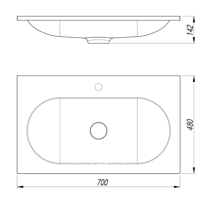 Раковина Florentina Гавана 70 см 10.260.00700.201, жасмин, артикул 10.260.00700.201