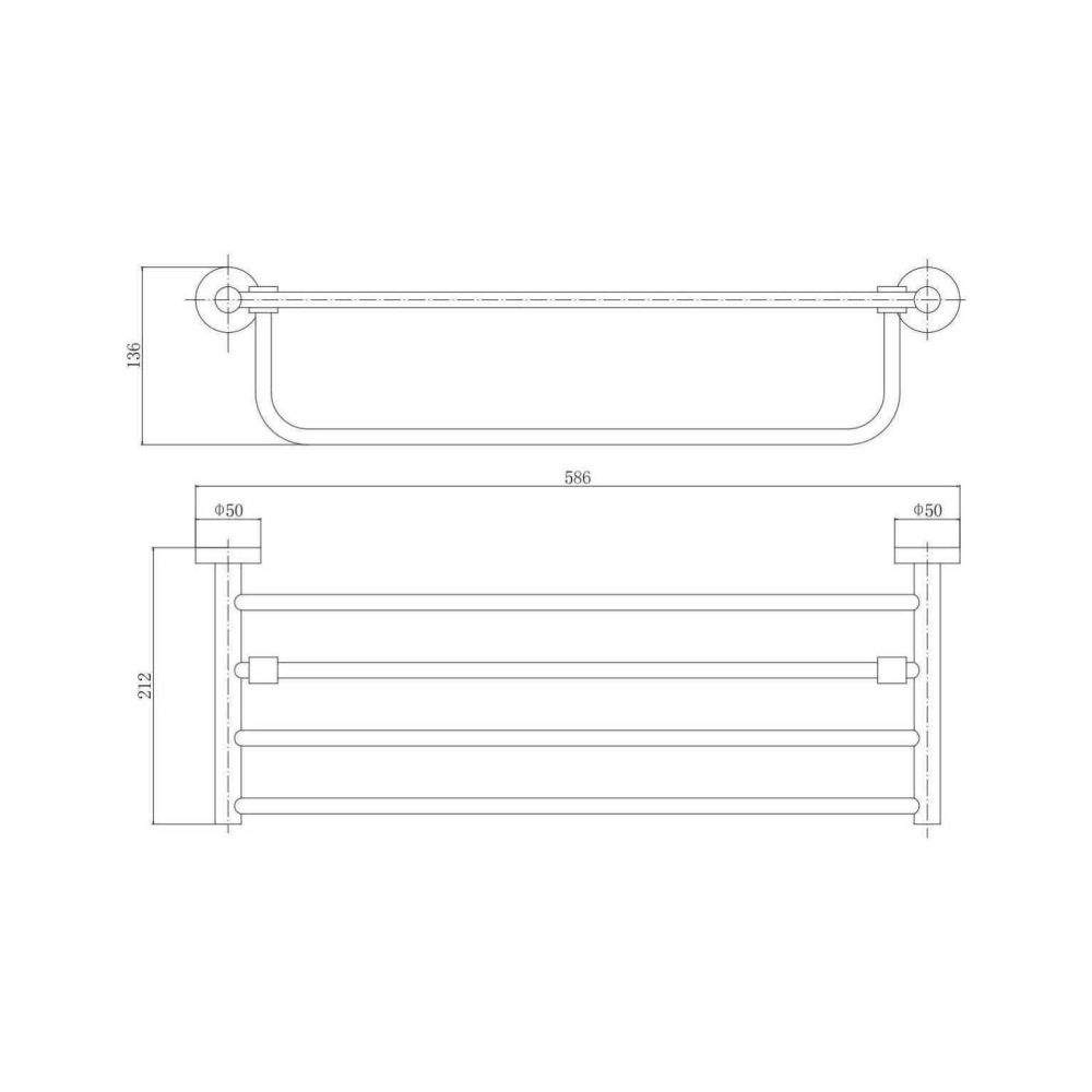 Полка для полотенец FASHUN A51524, сатин