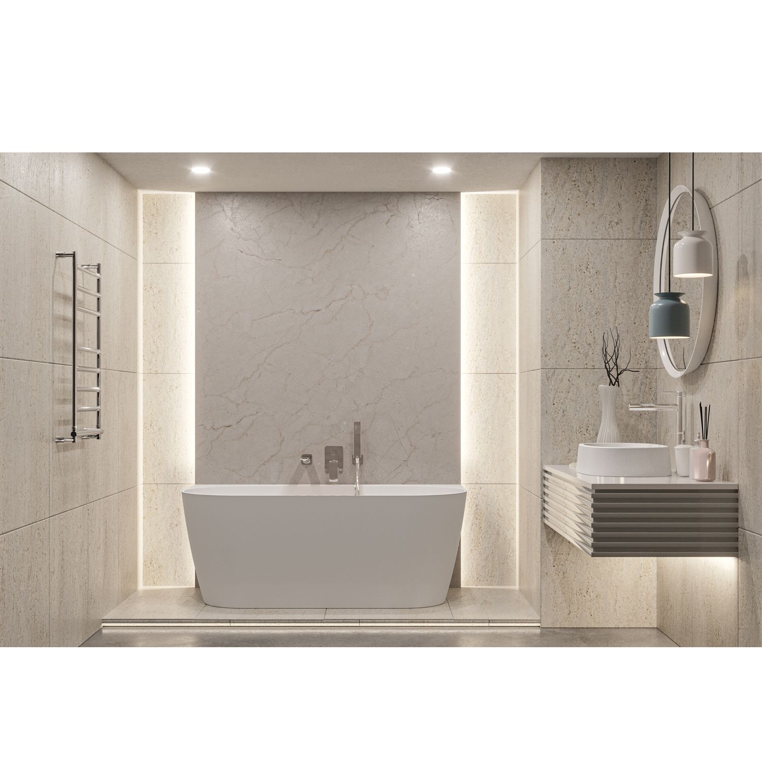 Ванна WHITECROSS Pearl B 155x78 (белый мат) иск. камень