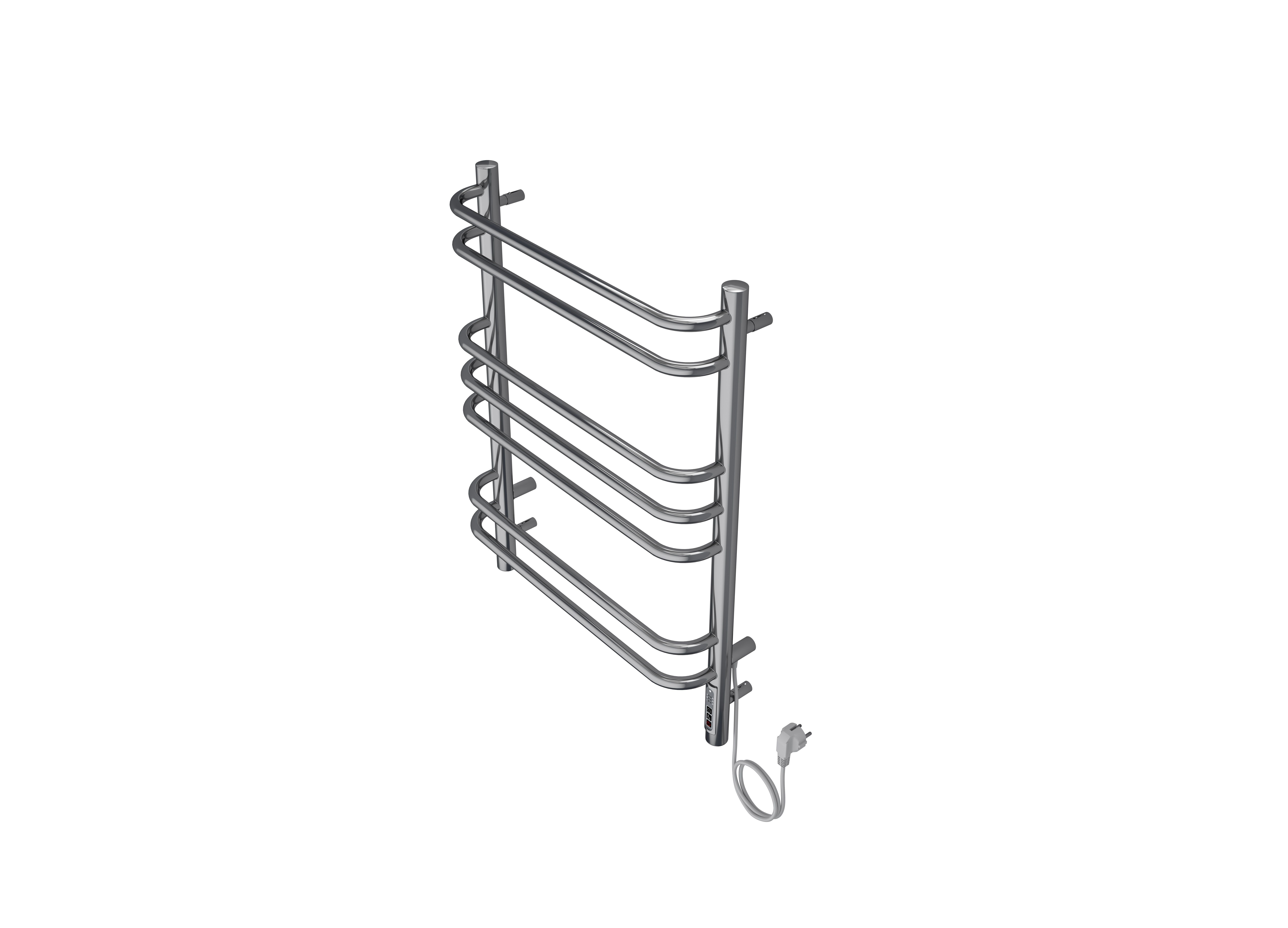 Полотенцесушитель электрический Aquatek (Акватек) Пандора П7 500х700 мм, подключение скрытое к сети электропитания / электропровод с вилкой, с терморегулятором и таймером quick touch, нержавеющая сталь AISI 201, гарантия 5 лет