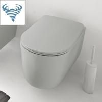 Kerasan Nolita Унитаз безободковый подвесной 55х35 см, смыв Tornado, с креплениями WB9N, цвет Grigio matt