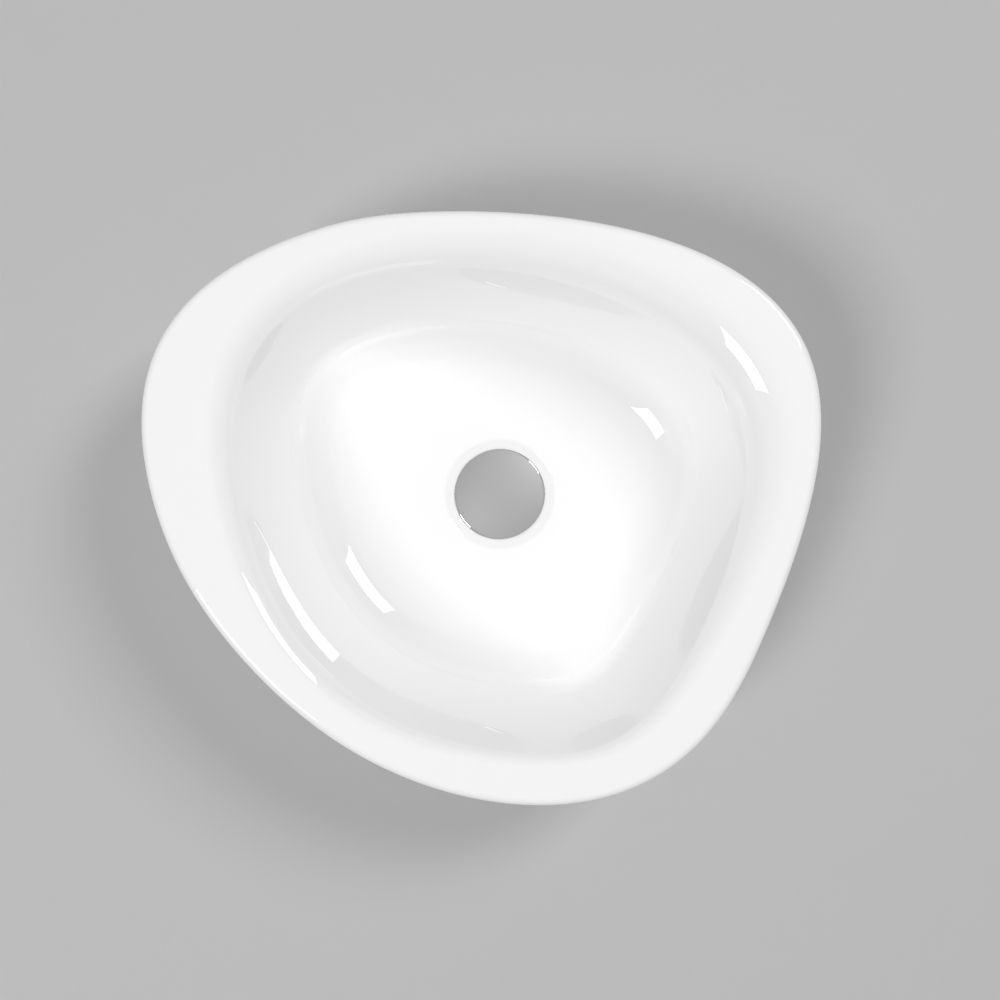 Умывальник WHITECROSS Moonstone A 40x35 (белый глянец) иск. камень