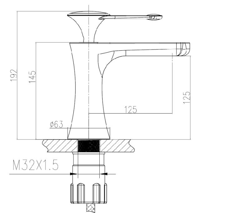 Смеситель для раковины Bronze de Luxe YASMINA 800/B01, хром, артикул 800/B01