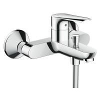 Смеситель для ванны и душа, Hansgrohe, Logis E, тип открывания воды-однорычажный, тип регулирования воды-керамический узел смешивания, тип установки-настенный, вынос излива, мм-194, цвет-хром, регулируемое ограничение температуры, с переключателем вакуумн Смеситель для ванны и душа, Hansgrohe, Logis E, тип открывания воды-однорычажный, тип регулирования воды-керамический узел смешивания, тип установки-настенный, вынос излива, мм-194, цвет-хром, регулируемое ограничение температуры, с переключателем вакуумн