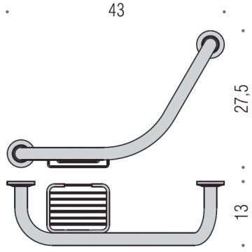 Colombo Universali Ручка для ванны, цвет: хром Colombo Universali Ручка для ванны, цвет: хром