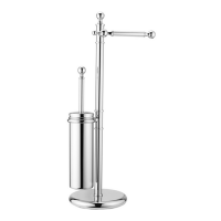 CISAL Arcana Напольная стойка с ершиком и держателем т/б, цвет хром