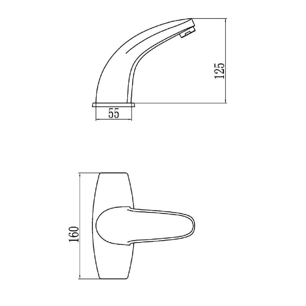 Сенсорный смеситель для раковины Savol S-GY8808, хром