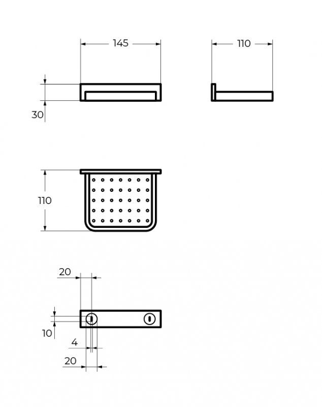 MAXIMA AM-F-8919 Мыльница, 144x109x30, артикул AM-F-8919