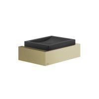 GESSI  INVERSO ACCESSORIES Мыльница настенная черная, цвет: Brass Brushed PVD